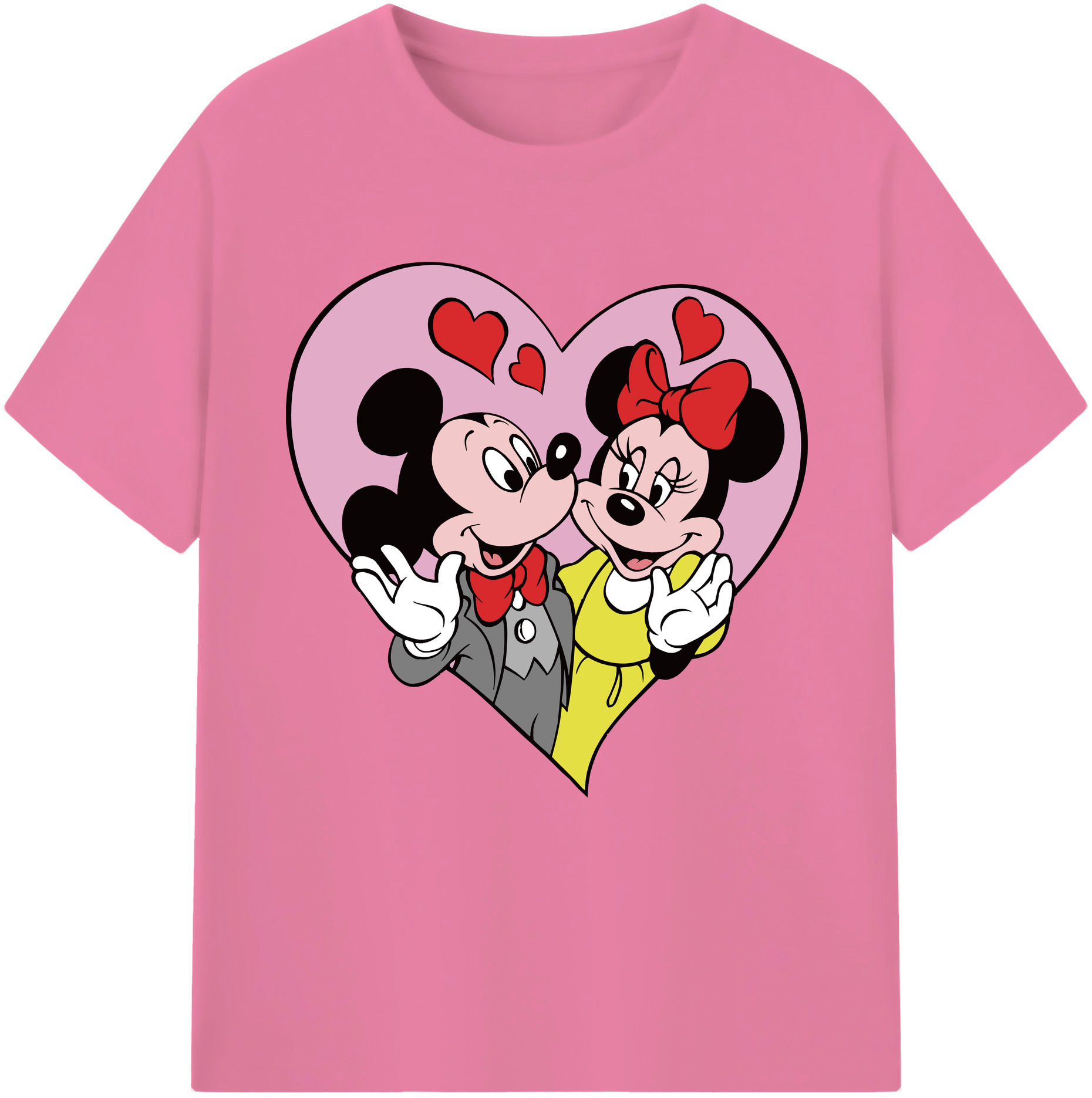 （画像用） ミッキーマウス Mickey Mouse 綿100％半袖Tシャツ（フロントプリント）